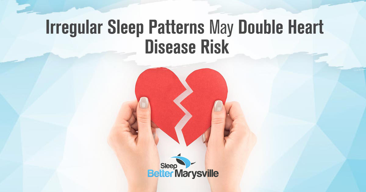 Within Sleep Better Marysville, a poignant image of a broken paper heart symbolizes the potential consequences of irregular sleep patterns. Delve into the content of this page to explore the significant message: Irregular Sleep Patterns May Double Heart Disease Risk. Enhance your understanding of the crucial connection between sleep health and heart well-being.