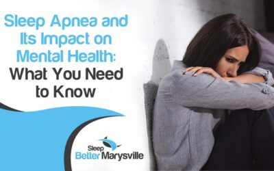 Image of a scared woman, featuring Sleep Better Marysville and highlighting sleep apnea and its impact on mental health, ensuring alignment with the page's context.