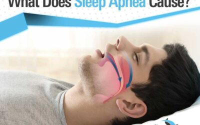 Man sleeping with his mouth open, featured in Sleep Better Marysville's section on what sleep apnea causes.